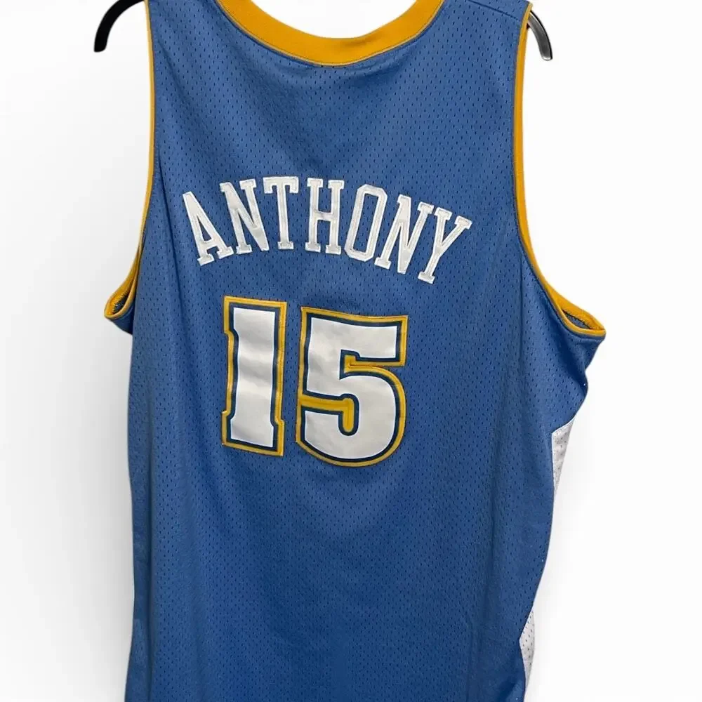 Vintage Nike Denver Nuggets Carmelo Anthony #15 Jersey Sky Blue XXL Extra Length